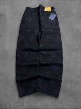 Louis Vuitton Black Monogram Luxury Jeans
